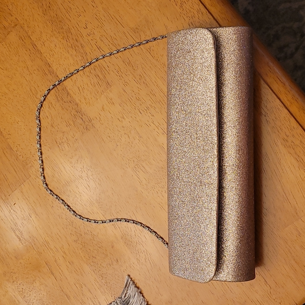 Gold Glitter Evening Clutch